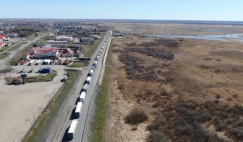 В Абатском районе завершается укрепление трассы Тюмень - Омск для защиты от паводка